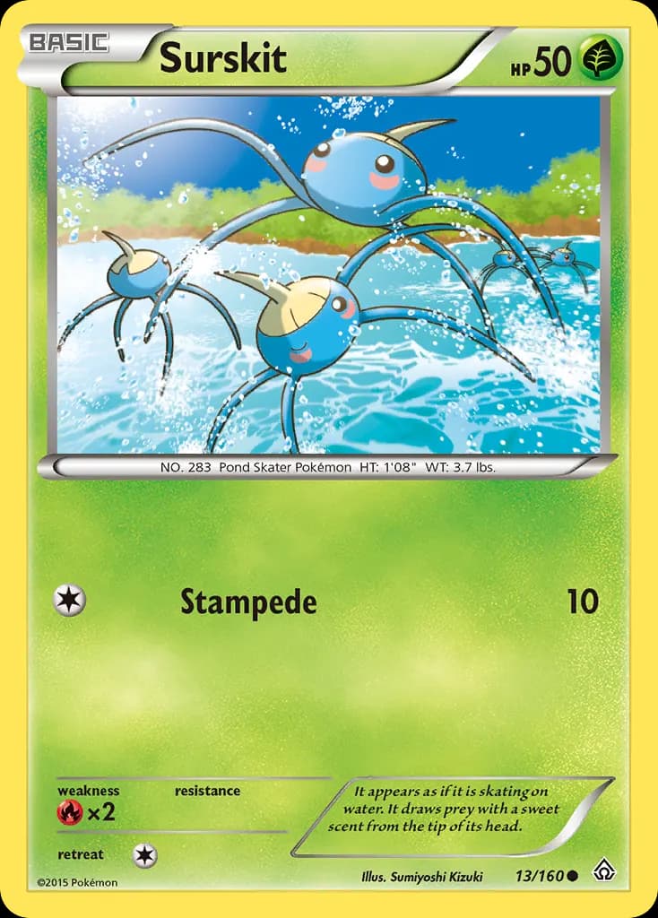 Surskit — Primal Clash 13 Pokémon card