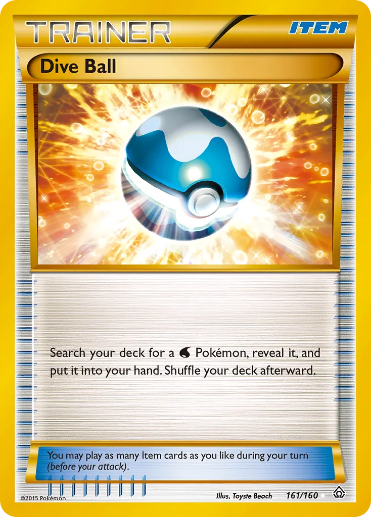 Dive Ball — Primal Clash 161 Pokémon card