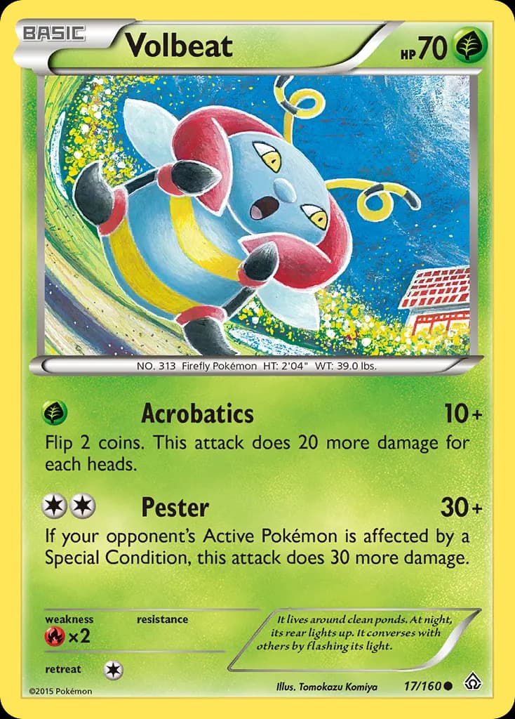 Volbeat — Primal Clash 17 Pokémon card