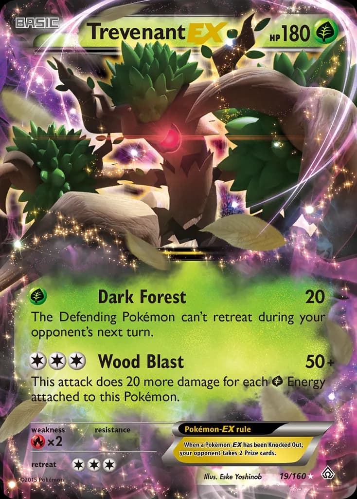 Trevenant-EX — Primal Clash 19 Pokémon card