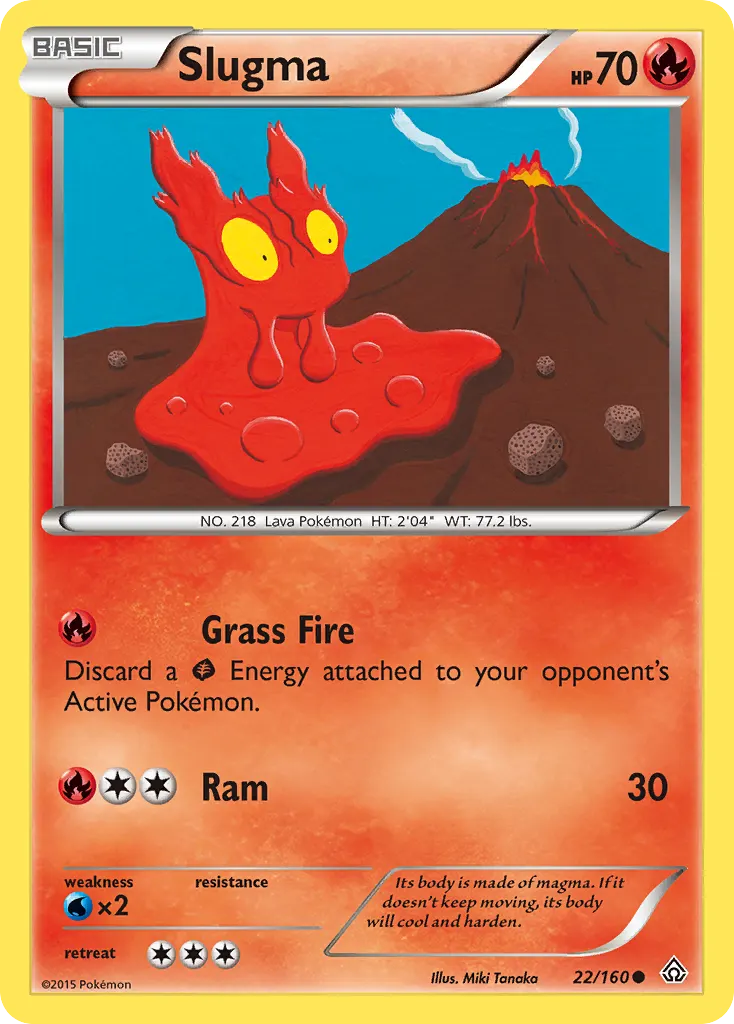 Slugma — Primal Clash 22 Pokémon card