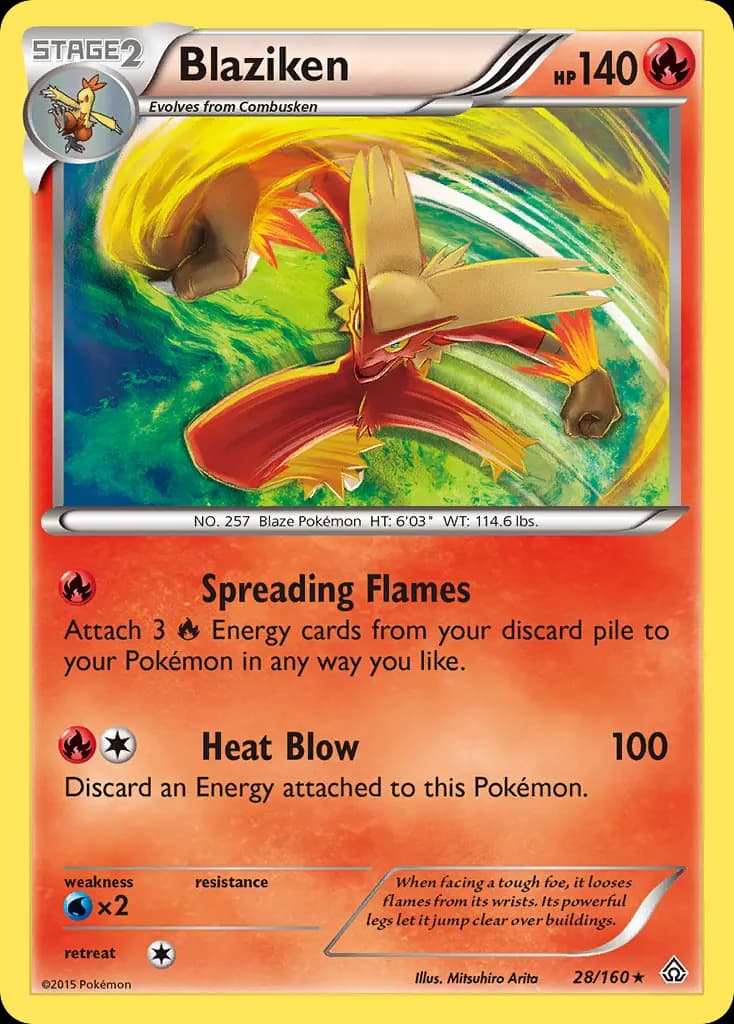 Blaziken — Primal Clash 28 Pokémon card