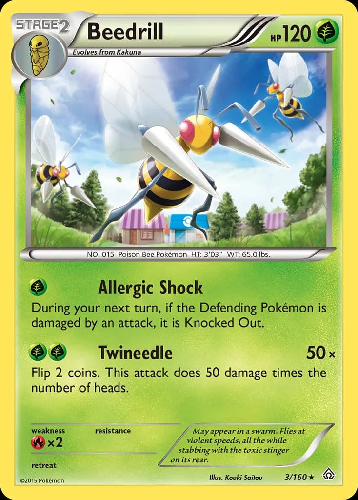 Beedrill — Primal Clash 3 Pokémon card