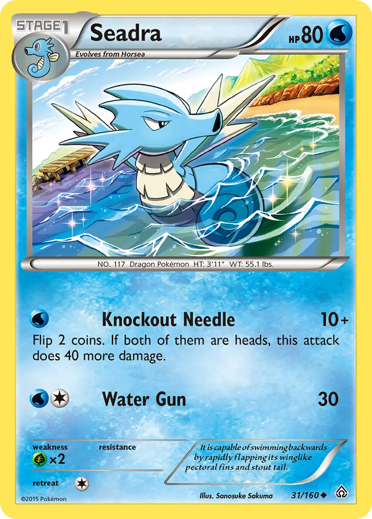 Seadra — Primal Clash 31 Pokémon card