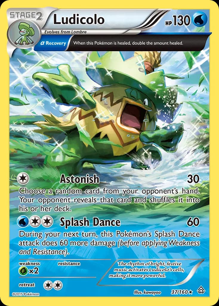 Ludicolo — Primal Clash 37 Pokémon card