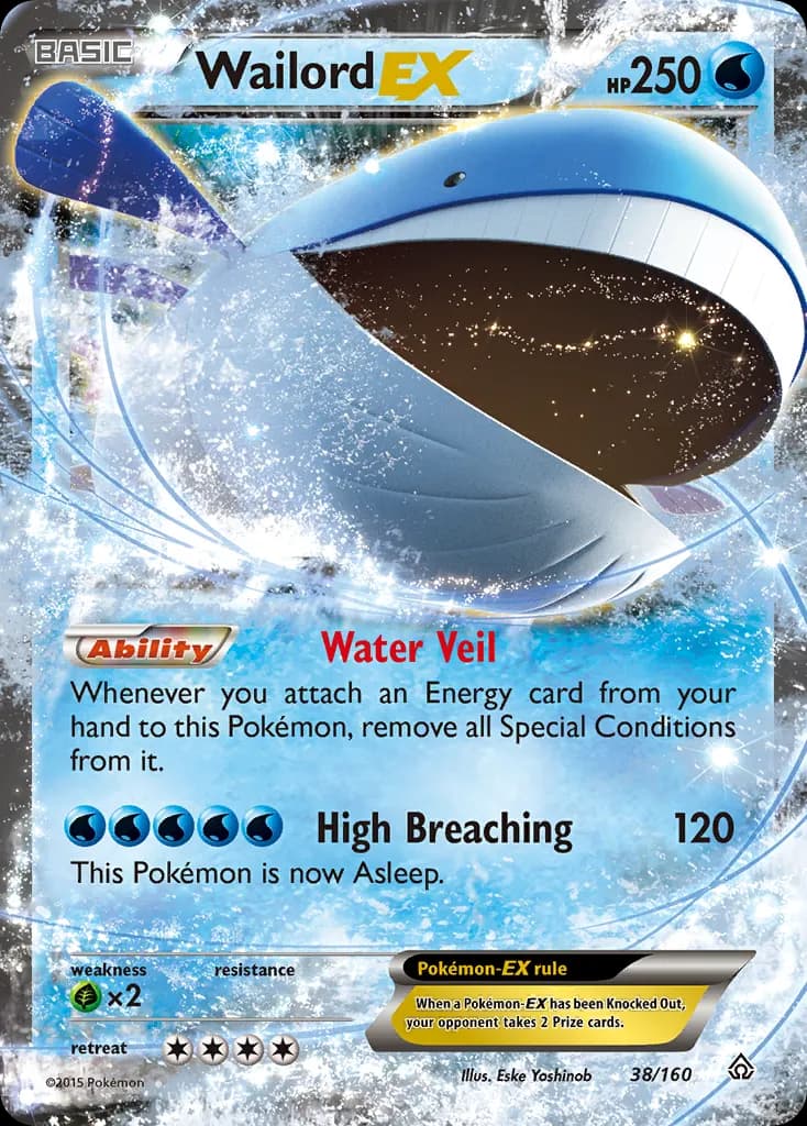 Wailord-EX — Primal Clash 38 Pokémon card