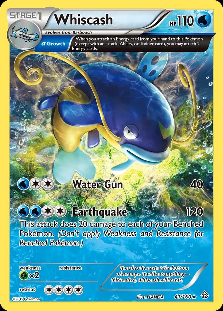 Whiscash — Primal Clash 41 Pokémon card