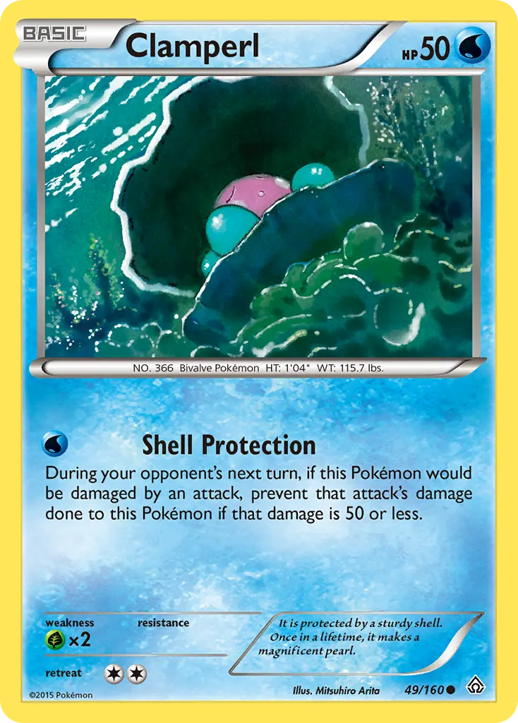 Clamperl — Primal Clash 49 Pokémon card