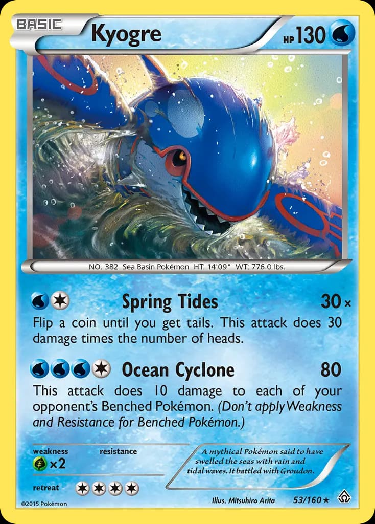 Kyogre — Primal Clash 53 Pokémon card