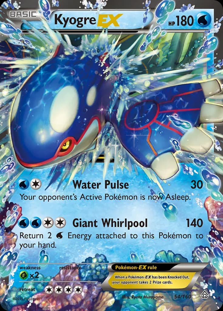 Kyogre-EX — Primal Clash 54 Pokémon card