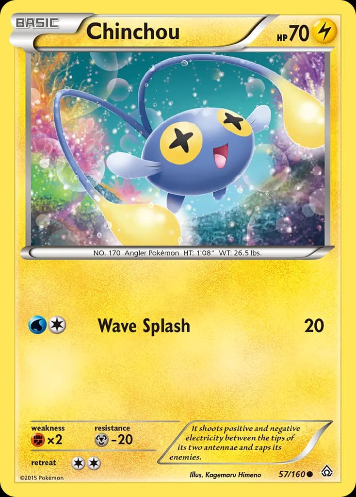 Chinchou — Primal Clash 57 Pokémon card