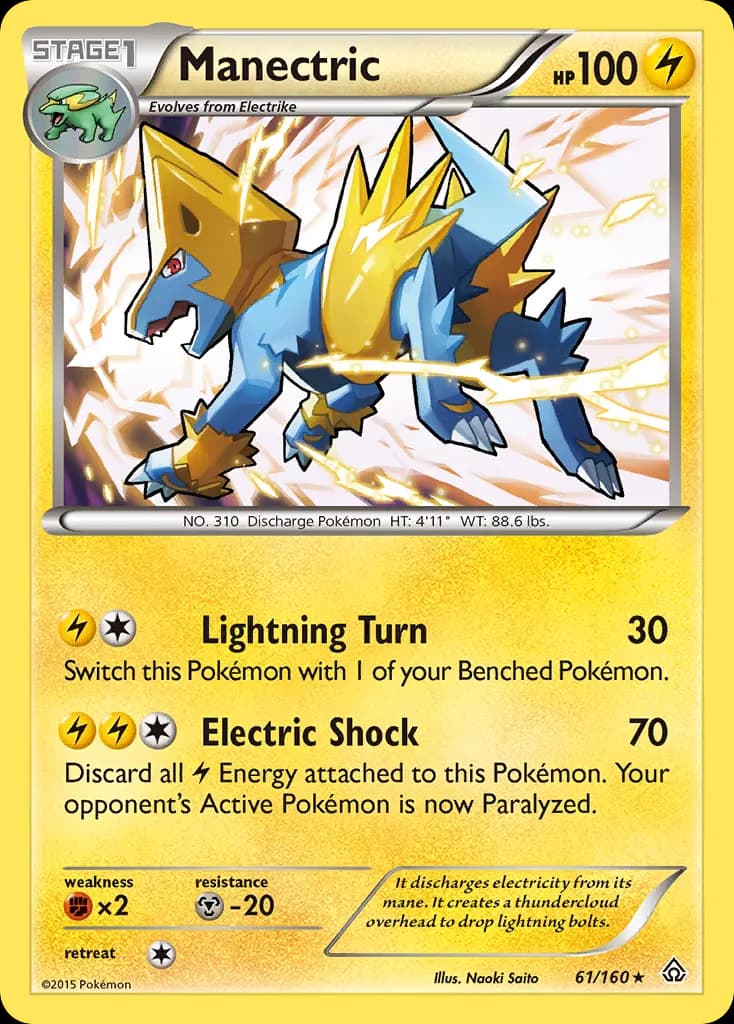 Manectric — Primal Clash 61 Pokémon card