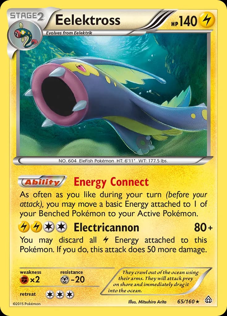 Eelektross — Primal Clash 65 Pokémon card