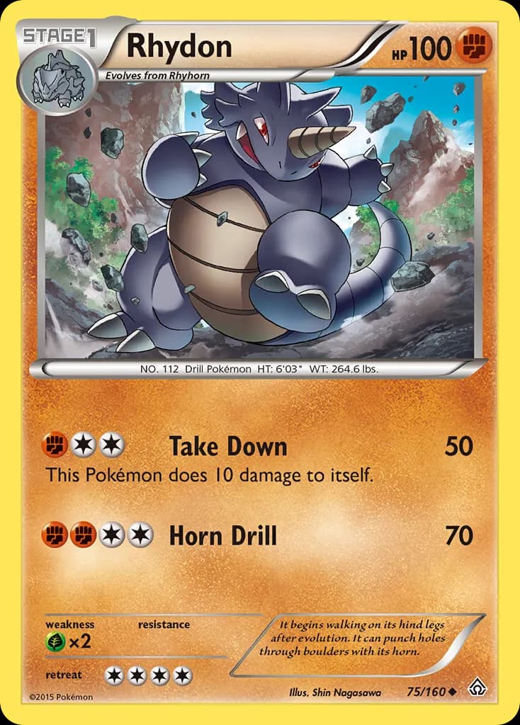Rhydon — Primal Clash 75 Pokémon card