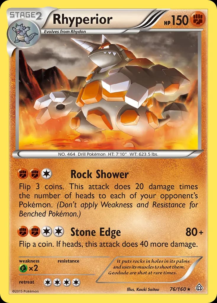 Rhyperior — Primal Clash 76 Pokémon card