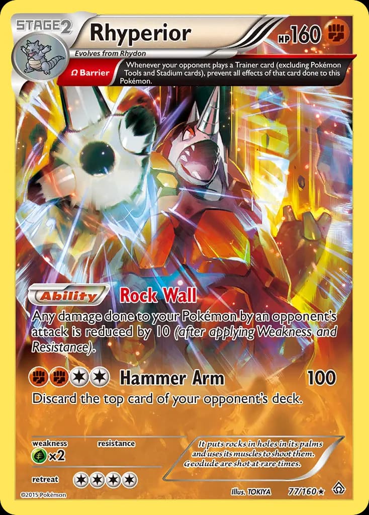 Rhyperior — Primal Clash 77 Pokémon card