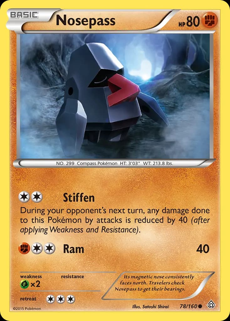 Nosepass — Primal Clash 78 Pokémon card
