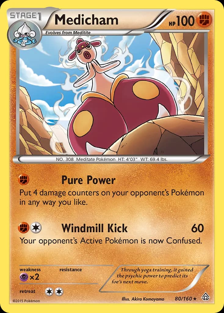 Medicham — Primal Clash 80 Pokémon card