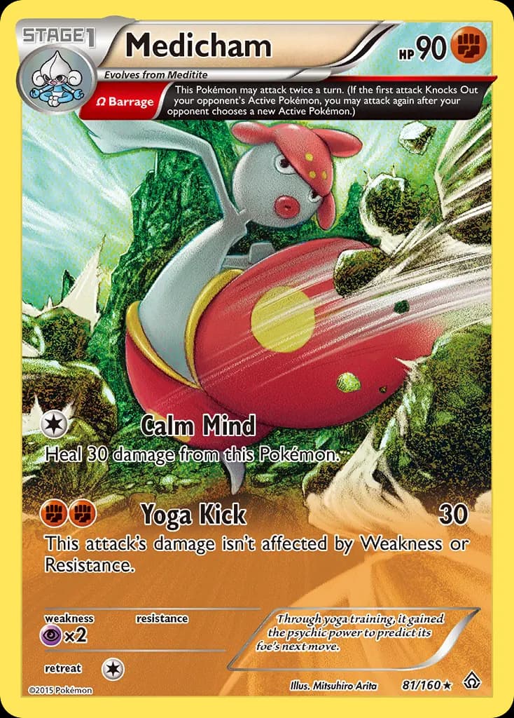 Medicham — Primal Clash 81 Pokémon card