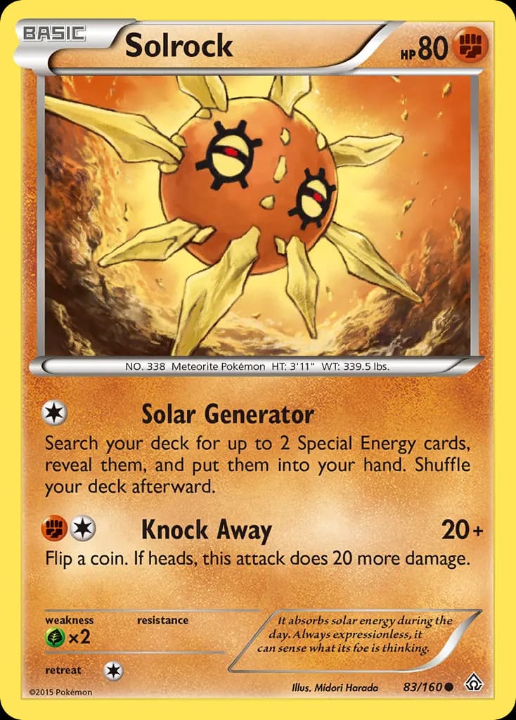 Solrock — Primal Clash 83 Pokémon card