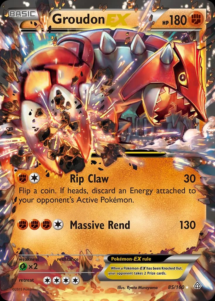 Groudon-EX — Primal Clash 85 Pokémon card