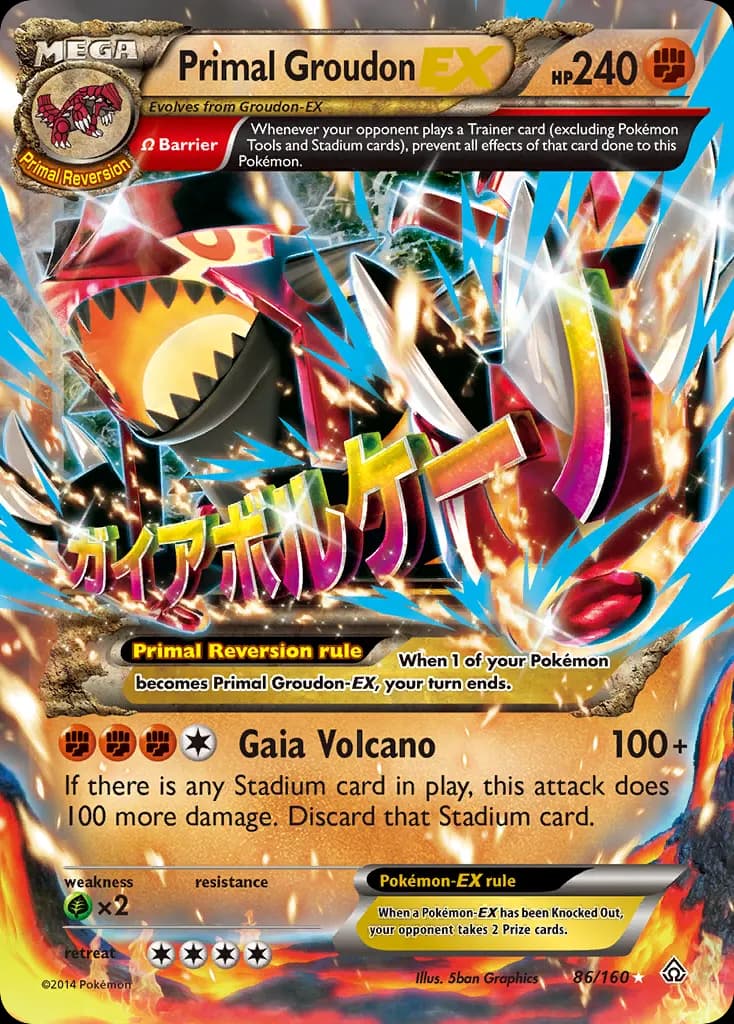 Primal Groudon-EX — Primal Clash 86 Pokémon card