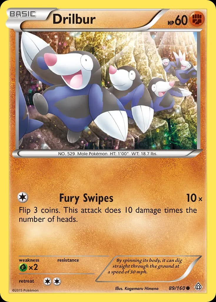 Drilbur — Primal Clash 89 Pokémon card