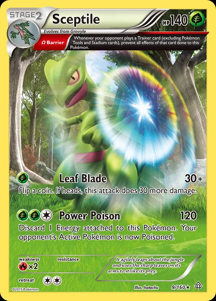 Sceptile — Primal Clash 9 Pokémon card