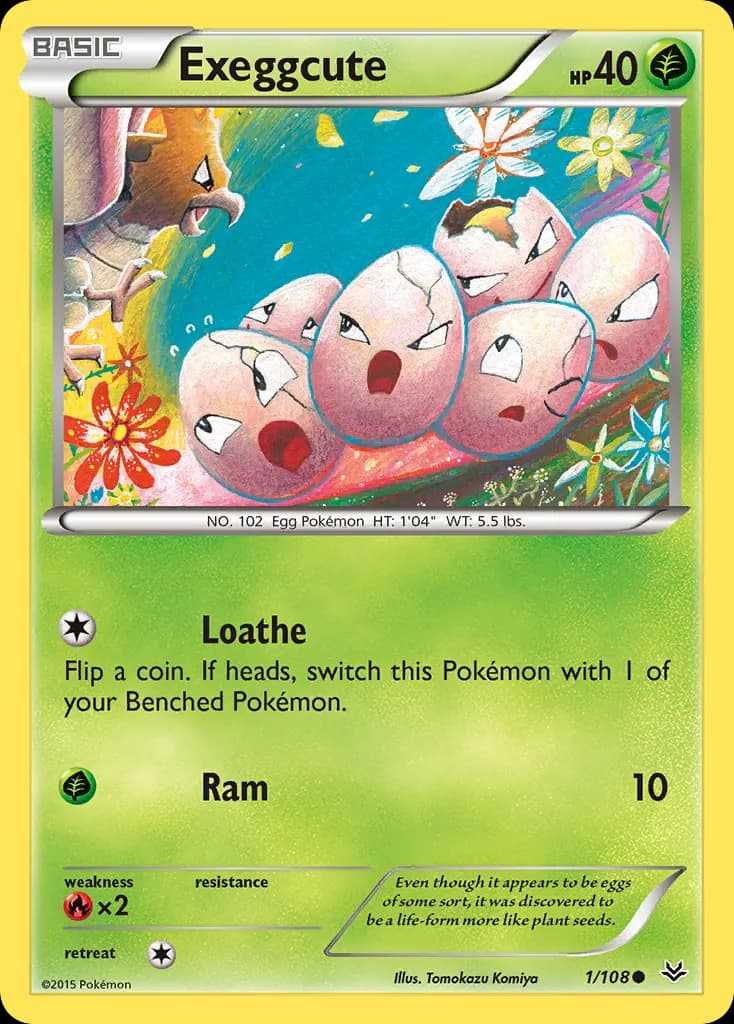 Exeggcute — Roaring Skies 1 Pokémon card