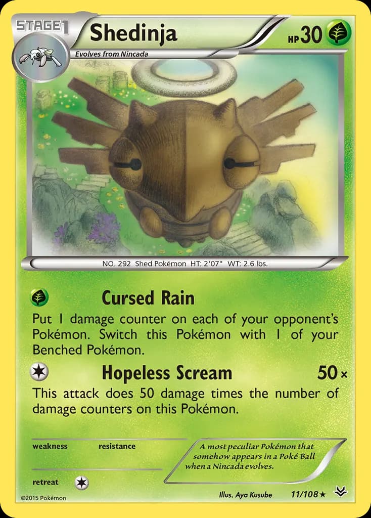 Shedinja — Roaring Skies 11 Pokémon card