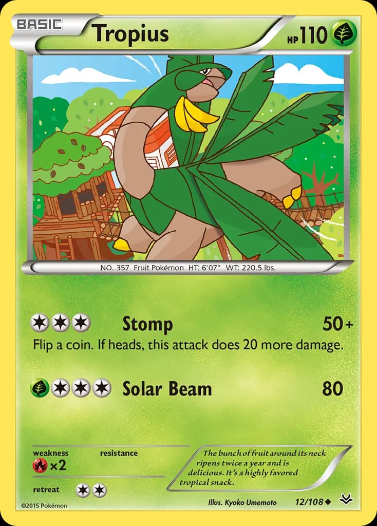 Tropius — Roaring Skies 12 Pokémon card