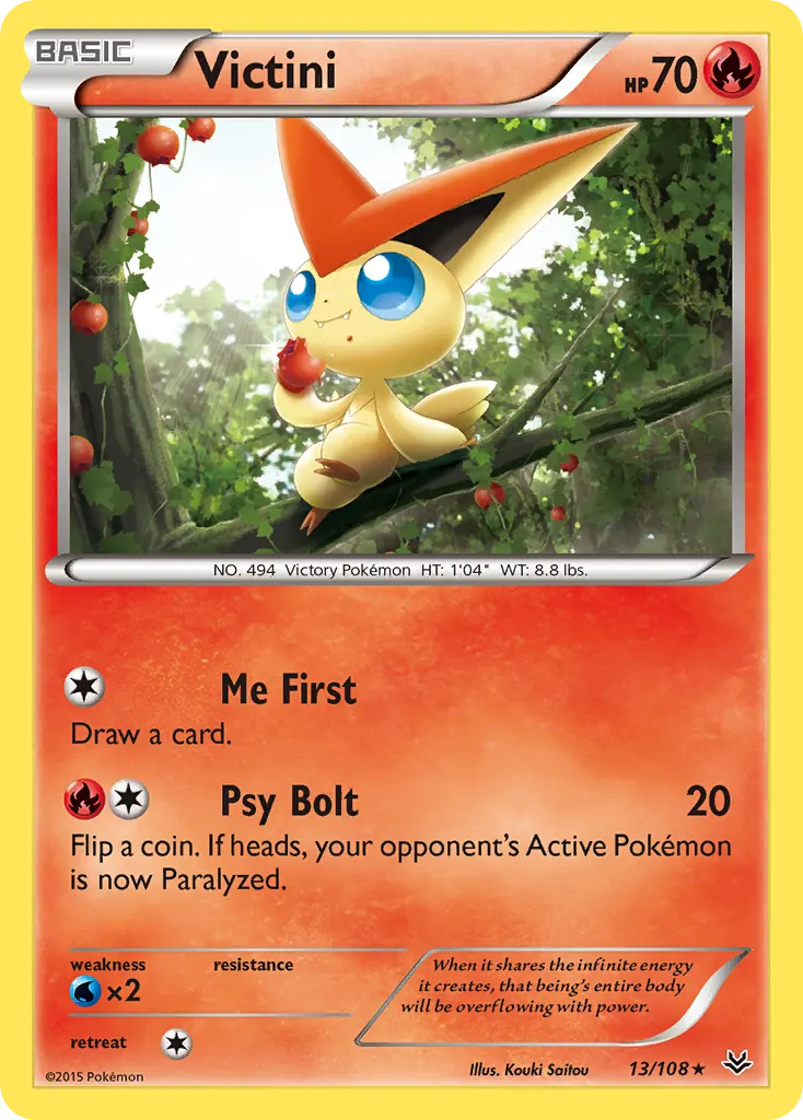 Victini — Roaring Skies 13 Pokémon card