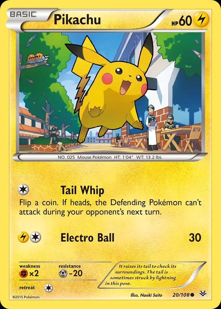 Pikachu — Roaring Skies 20 Pokémon card