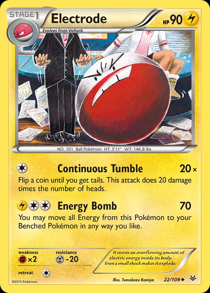 Electrode — Roaring Skies 22 Pokémon card