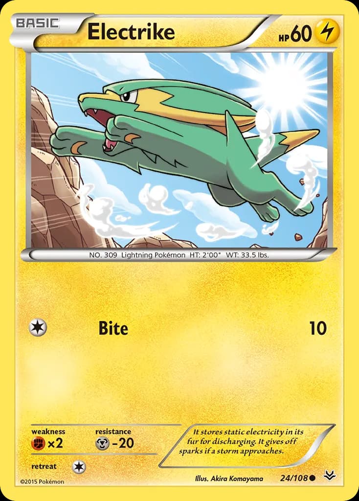 Electrike — Roaring Skies 24 Pokémon card