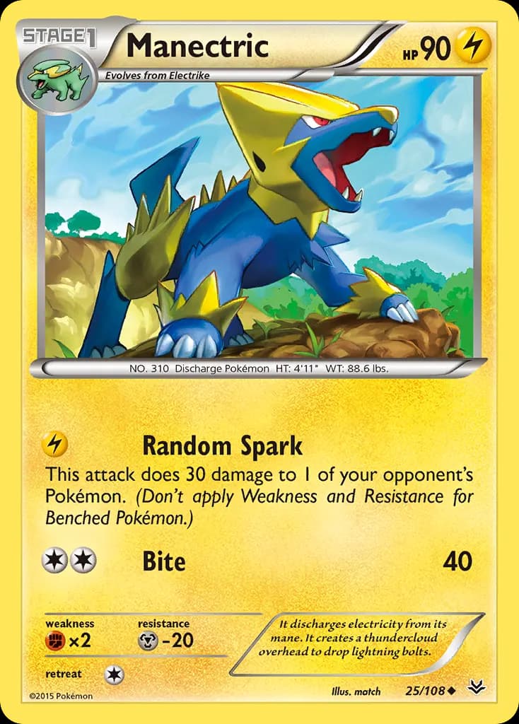 Manectric — Roaring Skies 25 Pokémon card