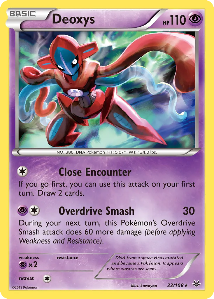 Deoxys — Roaring Skies 33 Pokémon card