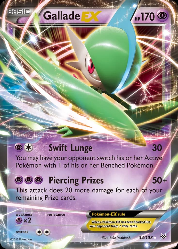 Gallade-EX — Roaring Skies 34 Pokémon card