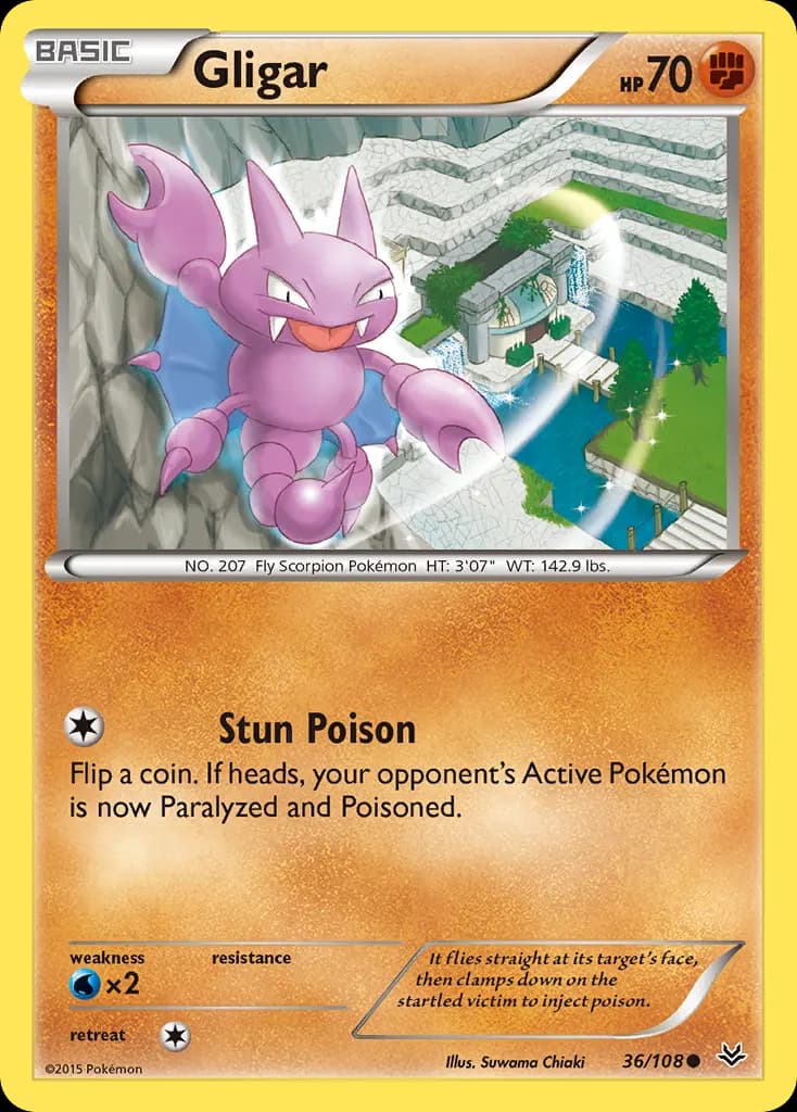 Gligar — Roaring Skies 36 Pokémon card