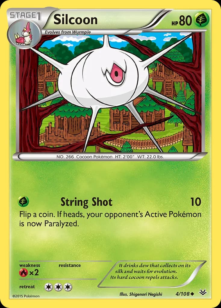 Silcoon — Roaring Skies 4 Pokémon card