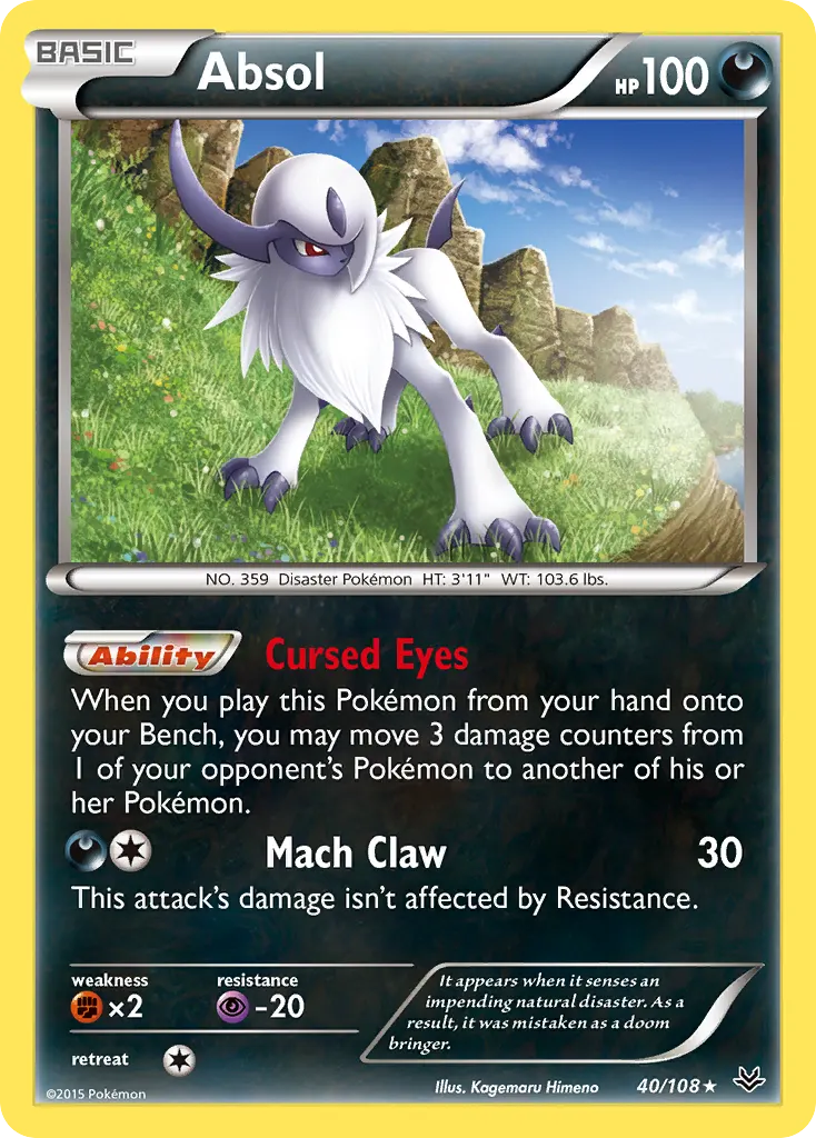Absol — Roaring Skies 40 Pokémon card