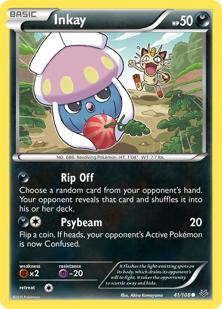 Inkay — Roaring Skies 41 Pokémon card