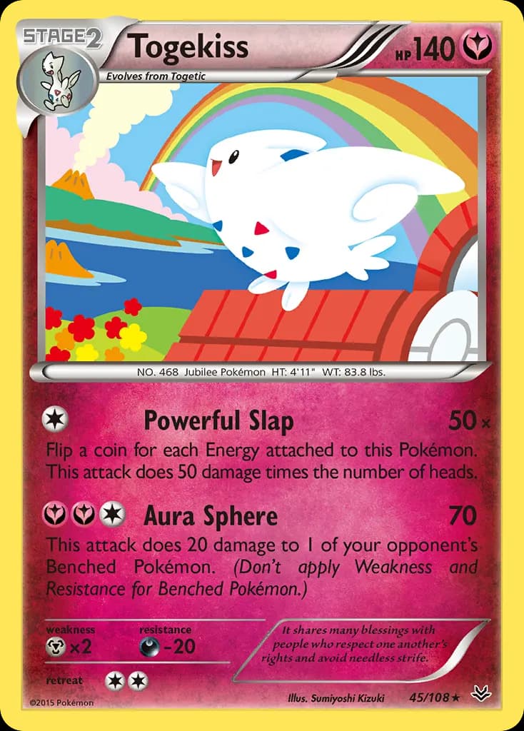 Togekiss — Roaring Skies 45 Pokémon card