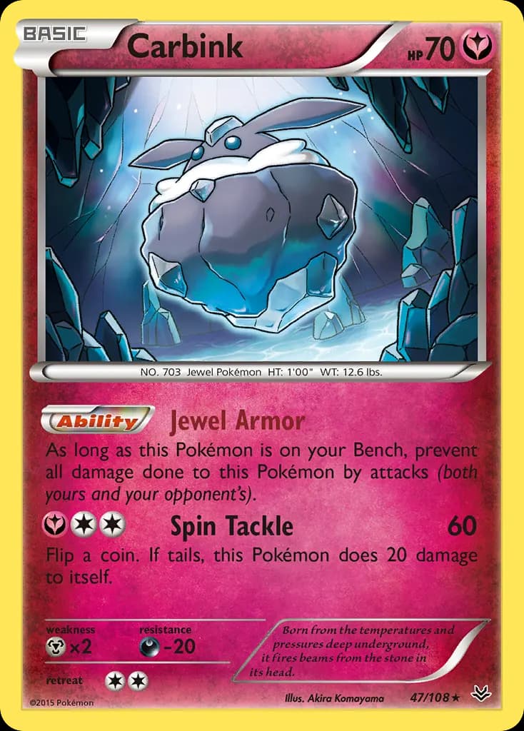 Carbink — Roaring Skies 47 Pokémon card