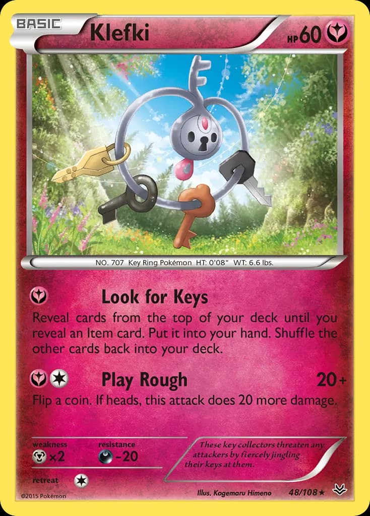 Klefki — Roaring Skies 48 Pokémon card