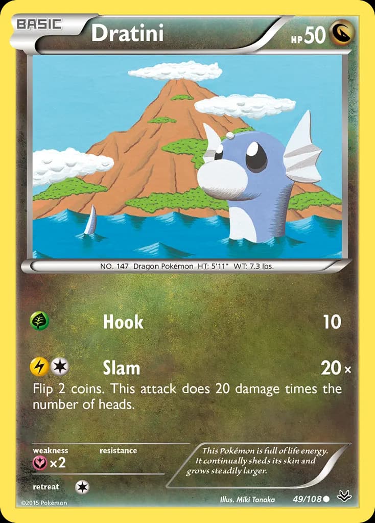 Dratini — Roaring Skies 49 Pokémon card