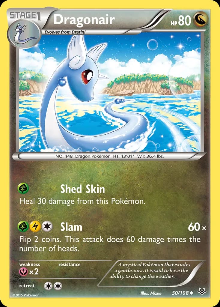 Dragonair — Roaring Skies 50 Pokémon card