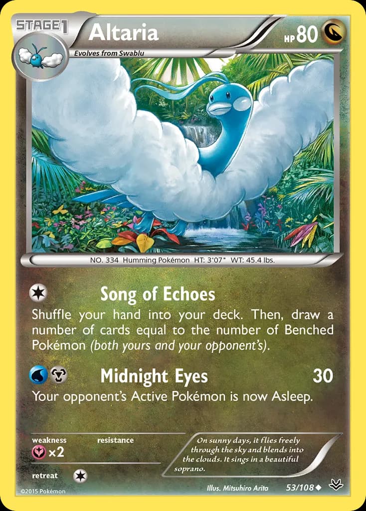 Altaria — Roaring Skies 53 Pokémon card