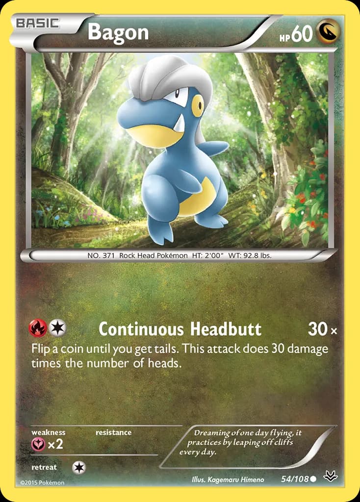 Bagon — Roaring Skies 54 Pokémon card