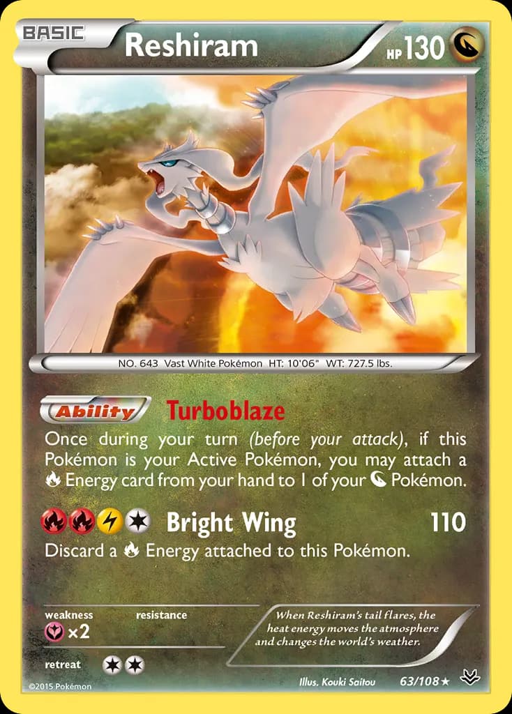 Reshiram — Roaring Skies 63 Pokémon card
